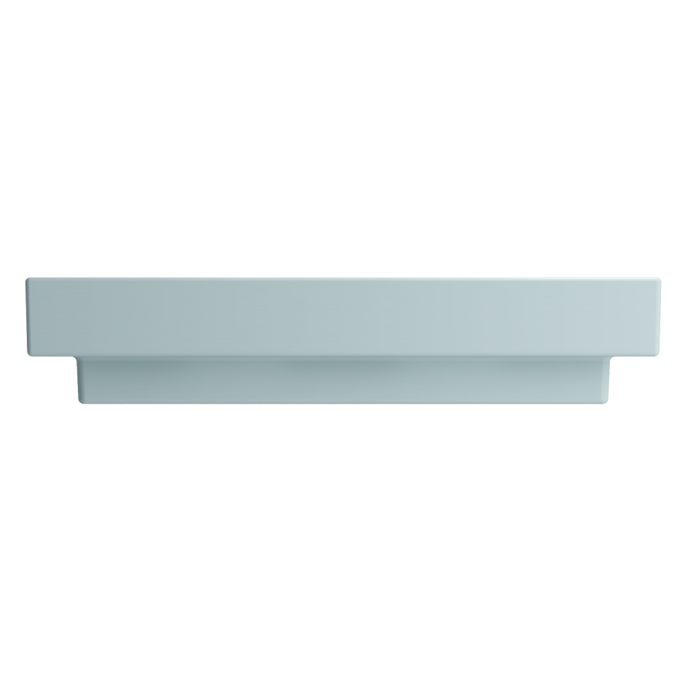 Scala Arch Wall-Mounted Sink Fireclay 32 in. 1-Hole in Matte Ice Blue