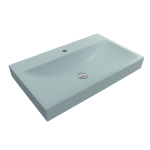 Scala Arch Wall-Mounted Sink Fireclay 32 in. 1-Hole in Matte Ice Blue