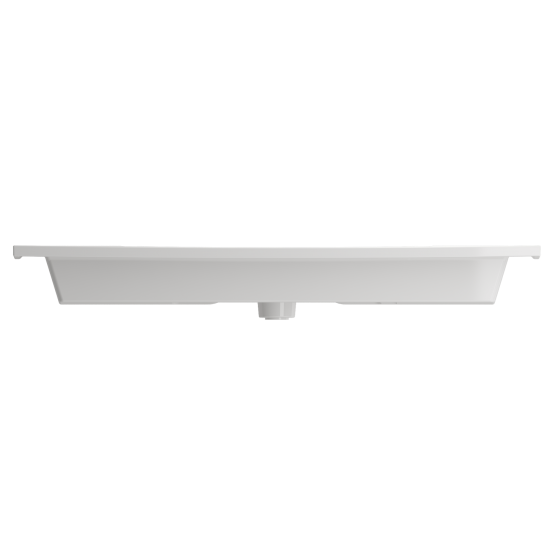 Ravenna Wall-Mounted Sink Fireclay 40.5 in. 3-Hole with Overflow in White