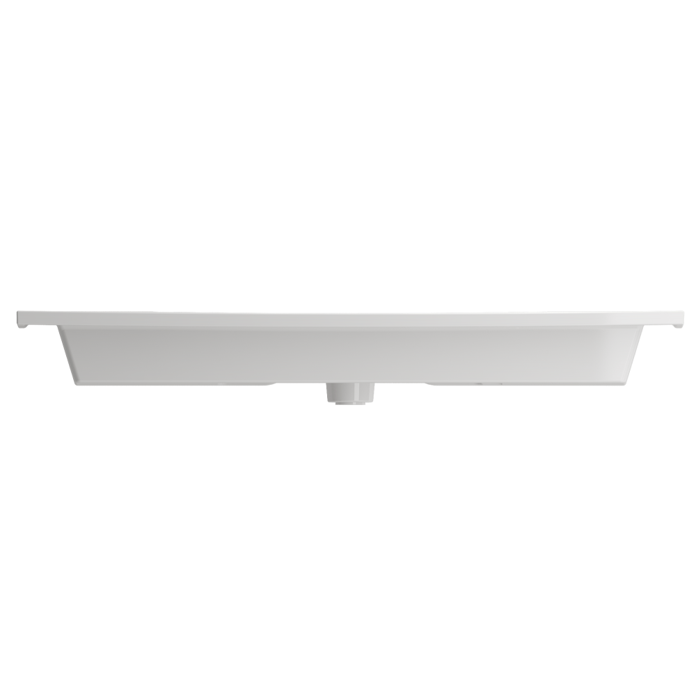 Ravenna Wall-Mounted Sink Fireclay 40.5 in. 3-Hole with Overflow in White