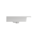 Ravenna Wall-Mounted Sink Fireclay 40.5 in. 3-Hole with Overflow in White