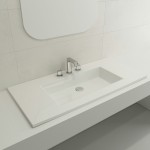 Ravenna Wall-Mounted Sink Fireclay 40.5 in. 3-Hole with Overflow in White