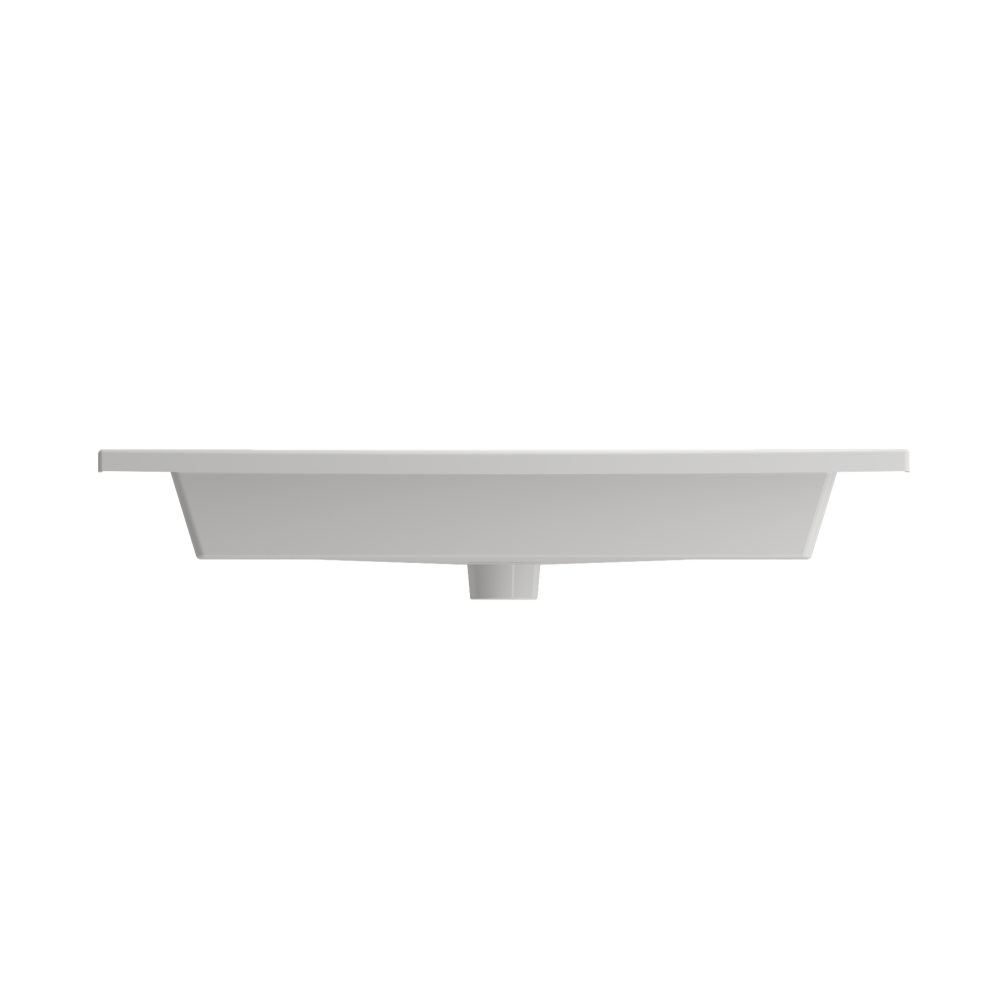 Ravenna Wall-Mounted Sink Fireclay 32.25 in. 1-Hole with Overflow in White