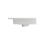Ravenna Wall-Mounted Sink Fireclay 32.25 in. 1-Hole with Overflow in White