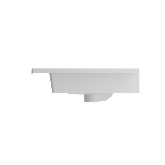 Ravenna Wall-Mounted Sink Fireclay 32.25 in. 1-Hole with Overflow in White