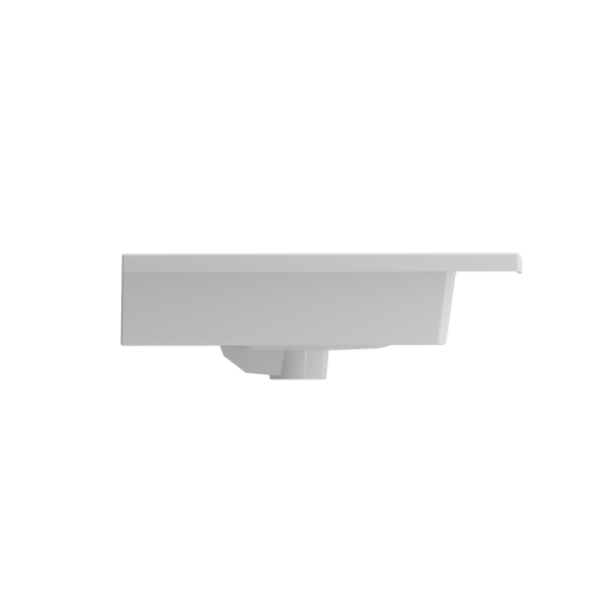 Ravenna Wall-Mounted Sink Fireclay 32.25 in. 3-Hole with Overflow in White