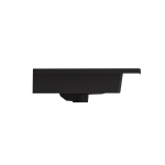 Ravenna Wall-Mounted Sink Fireclay 32.25 in. 1-Hole with Overflow in Matte Black