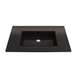 Ravenna Wall-Mounted Sink Fireclay 32.25 in. 1-Hole with Overflow in Matte Black