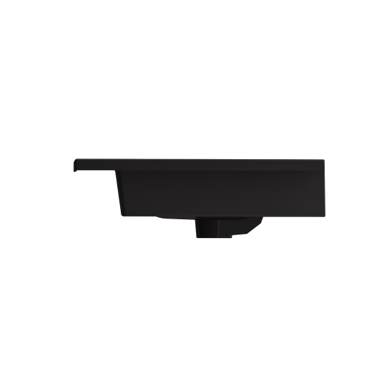 Ravenna Wall-Mounted Sink Fireclay 32.25 in. 1-Hole with Overflow in Matte Black