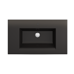 Ravenna Wall-Mounted Sink Fireclay 32.25 in. 1-Hole with Overflow in Matte Black