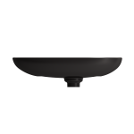 Etna Vessel Fireclay 23.25 in. with Matching Drain Cover in Matte Black