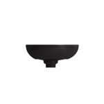 Etna Vessel Fireclay 23.25 in. with Matching Drain Cover in Matte Black