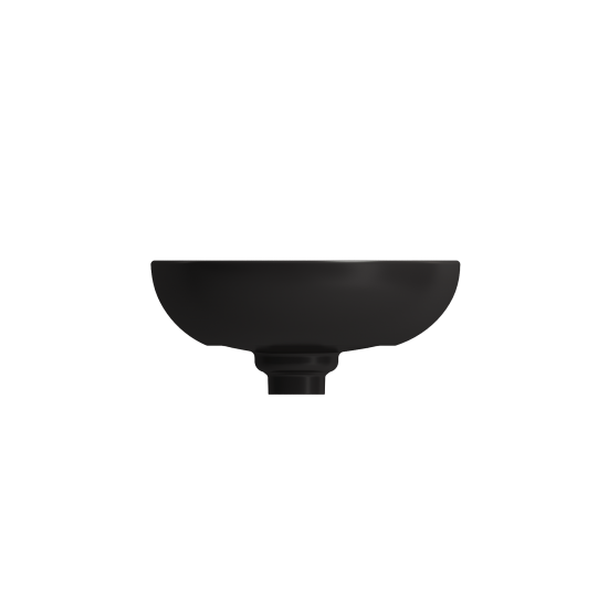 Etna Vessel Fireclay 23.25 in. with Matching Drain Cover in Matte Black