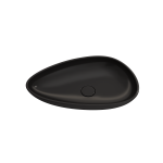 Etna Vessel Fireclay 23.25 in. with Matching Drain Cover in Matte Black