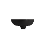 Etna Vessel Fireclay 23.25 in. with Matching Drain Cover in Matte Black