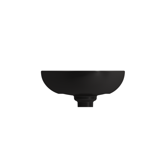 Etna Vessel Fireclay 23.25 in. with Matching Drain Cover in Matte Black