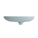 Etna Vessel Fireclay 23.25 in. with Matching Drain Cover in Matte Ice Blue