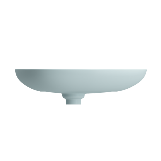 Etna Vessel Fireclay 23.25 in. with Matching Drain Cover in Matte Ice Blue