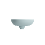 Etna Vessel Fireclay 23.25 in. with Matching Drain Cover in Matte Ice Blue