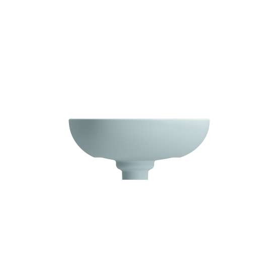 Etna Vessel Fireclay 23.25 in. with Matching Drain Cover in Matte Ice Blue