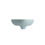 Etna Vessel Fireclay 23.25 in. with Matching Drain Cover in Matte Ice Blue