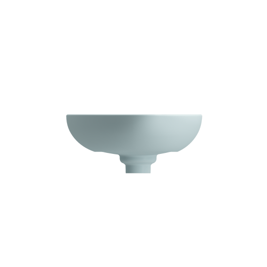 Etna Vessel Fireclay 23.25 in. with Matching Drain Cover in Matte Ice Blue