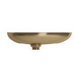 Etna Vessel Fireclay 23.25 in. with Matching Drain Cover in Matte Gold