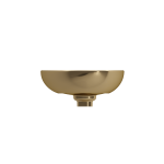 Etna Vessel Fireclay 23.25 in. with Matching Drain Cover in Matte Gold