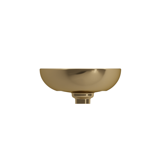 Etna Vessel Fireclay 23.25 in. with Matching Drain Cover in Matte Gold