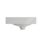 Etna Wall-Mounted Sink Fireclay 35.5 in. with Matching Drain Cover in White