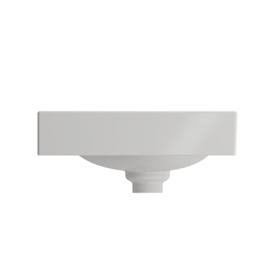 Etna Wall-Mounted Sink Fireclay 35.5 in. with Matching Drain Cover in White