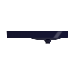 Etna Wall-Mounted Sink Fireclay 35.5 in. with Drain Cover in Sapphire Blue