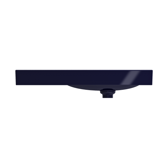 Etna Wall-Mounted Sink Fireclay 35.5 in. with Drain Cover in Sapphire Blue