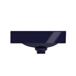 Etna Wall-Mounted Sink Fireclay 35.5 in. with Drain Cover in Sapphire Blue