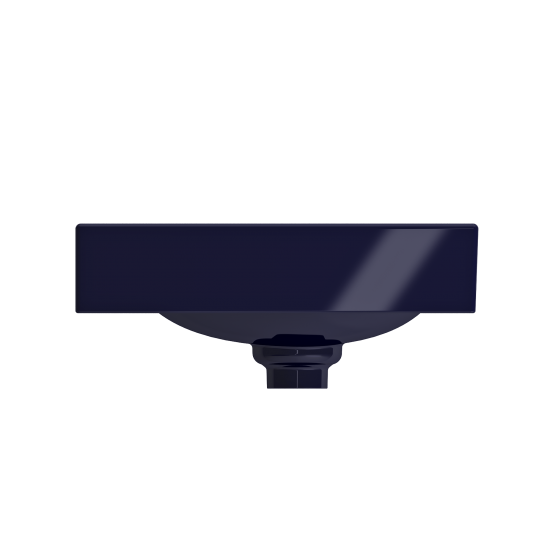Etna Wall-Mounted Sink Fireclay 35.5 in. with Drain Cover in Sapphire Blue