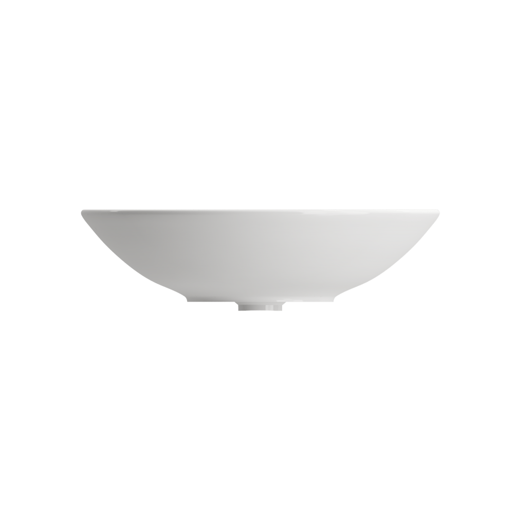 Venezia Vessel Fireclay 15.75 in. with Matching Drain Cover in White Venezia Vessel Fireclay 15.75 in. with Matching Drain Cover in White