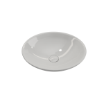 Venezia Vessel Fireclay 15.75 in. with Matching Drain Cover in White