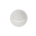 Venezia Vessel Fireclay 15.75 in. with Matching Drain Cover in White