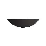 Venezia Vessel Fireclay 15.75 in. with Matching Drain Cover in Matte Black