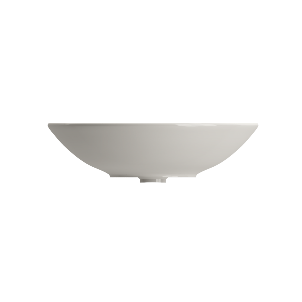 Venezia Vessel Fireclay 15.75 in. with Matching Drain Cover in Biscuit Venezia Vessel Fireclay 15.75 in. with Matching Drain Cover in Biscuit