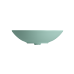 Venezia Vessel Fireclay 15.75 in. with Matching Drain Cover in Matte Mint Green