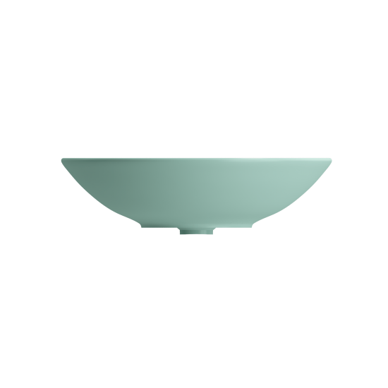 Venezia Vessel Fireclay 15.75 in. with Matching Drain Cover in Matte Mint Green