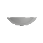 Venezia Vessel Fireclay 15.75 in. with Matching Drain Cover in Platinum