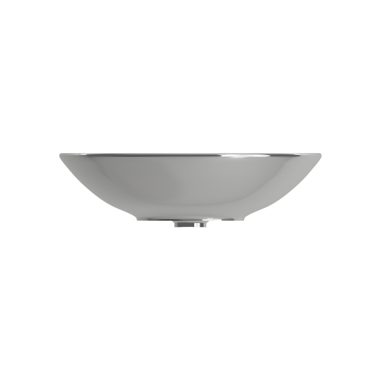 Venezia Vessel Fireclay 15.75 in. with Matching Drain Cover in Platinum