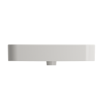 Parma Wall-Mounted Sink Fireclay 25.5 in. 1-Hole with Overflow in Biscuit