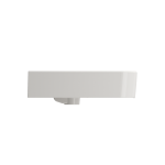 Parma Wall-Mounted Sink Fireclay 25.5 in. 1-Hole with Overflow in Biscuit