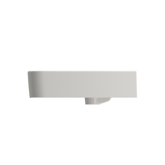 Parma Wall-Mounted Sink Fireclay 25.5 in. 1-Hole with Overflow in Biscuit