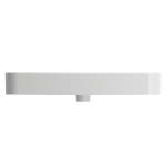 Parma Wall-Mounted Sink Fireclay 33.5 in. 1-Hole with Overflow in White