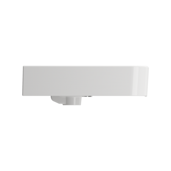 Parma Wall-Mounted Sink Fireclay 33.5 in. 1-Hole with Overflow in White