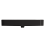 Parma Wall-Mounted Sink Fireclay 33.5 in. 1-Hole with Overflow in Matte Black
